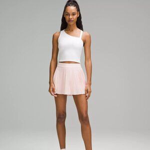 Varsity High-Rise Pleated Tennis Skirt Pink Strawberry Milkshake Size 10